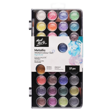 MONT MARTE Metallic Watercolour Cake Set - 37 pcs